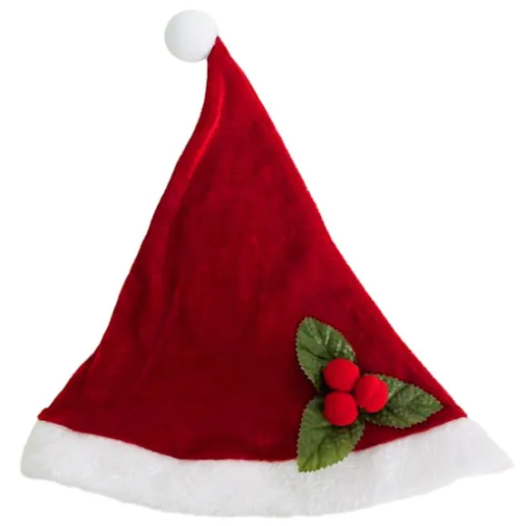 Sød Santa Hat i Fløjlsplys til Voksne