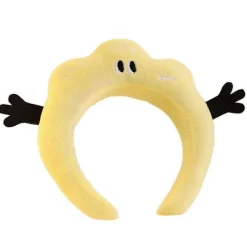 Sød tegneserie sjovt pandebånd til piger blødt stof justerbar størrelse hovedbeklædning fest hovedbeklædning til fester og cosplay Yellow