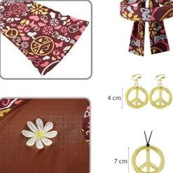 SødDIY Plus Size Hippie Kostume Kvinde Tøj xxl