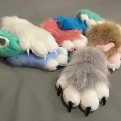 Søde Plys Cosplay Kostume Furry Farve Dyrepote Handsker Kattepige Handsker Kattepote Søde Plys Fursuit Spot Færdigt Produkt