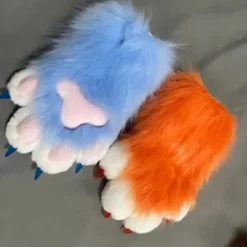 Søde Plys Cosplay Kostume Furry Farve Dyrepote Handsker Kattepige Handsker Kattepote Søde Plys Fursuit Spot Færdigt Produkt