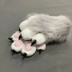 Søde Plys Cosplay Kostume Furry Farve Dyrepote Handsker Kattepige Handsker Kattepote Søde Plys Fursuit Spot Færdigt Produkt