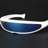Seje futuristiske slanke Cyclops-formede solbriller Kreativ Alien Robo