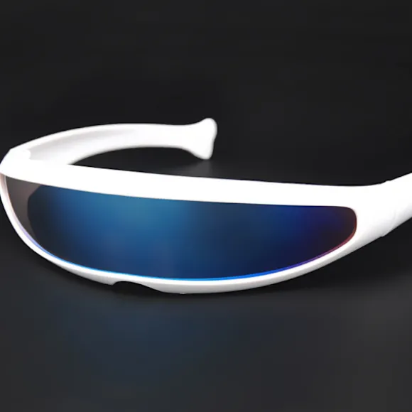 Seje futuristiske slanke Cyclops-formede solbriller Kreativ Alien Robo