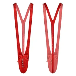 Seksuel Mænds Julemand Snemand Rensdyr Mankini Thong Brief Gag & Pranks Fancy Cosplay Underbukser Red