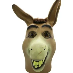Æsel Maske, Halloween Shrek Æsel Hoved Maske, Nyhed Deluxe Kostume Fest Cosplay Latex Dyrehoved Maske til Voksen