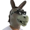 Æsel Maske, Latex Sherk Maske, Deluxe Fuld Ansigt Dyrehoved Maske til Halloween Voksen Kostume Fest (FMY)