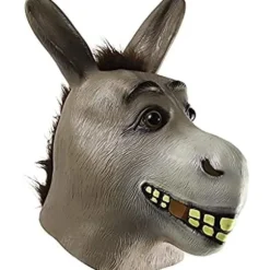 Æselmaske Dyremaske Kostumefest Cosplay Latexmaske til Halloweenfest Rekvisitter