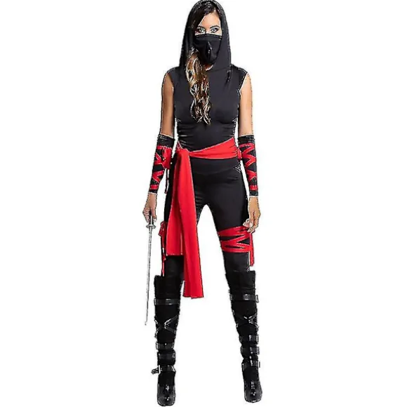 Sexede Ninja-kostumer Japan Samurai Cosplay Anime Halloween-kostumer til kvinder Voksen Warrior Jumpsuits i et stykke Karnevalskjole M XL