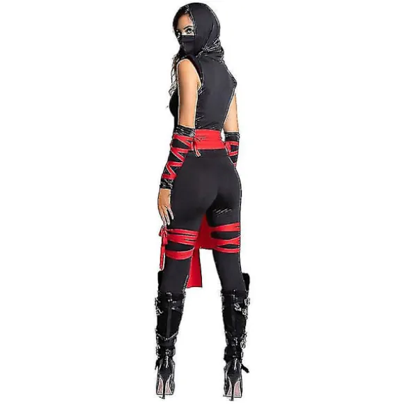 Sexede Ninja-kostumer Japan Samurai Cosplay Anime Halloween-kostumer til kvinder Voksen Warrior Jumpsuits i et stykke Karnevalskjole M XL