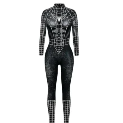 Sexet bodysuit Black Spider Woman Spandex Halloween Cosplay Kvinder Superhelte Kostume Y Jumpsuit M