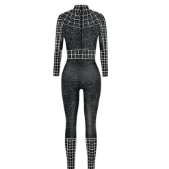 Sexet bodysuit Black Spider Woman Spandex Halloween Cosplay Kvinder Superhelte Kostume Y Jumpsuit M