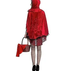 Sexet Kvinde Eventyr Lille Rødhætte Kostume Halloween Fest Fancy Kjole Karneval Cosplay Sceneoptræden Kostume (L)