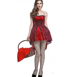 Sexet Kvinde Eventyr Lille Rødhætte Kostume Halloween Fest Fancy Kjole Karneval Cosplay Sceneoptræden Kostume (L)