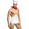 Sexet lingerisæt til mænd, kok, sexet cosplay-outfit, forklæde til polterabend, rollelegskostume, tjenerlingeri