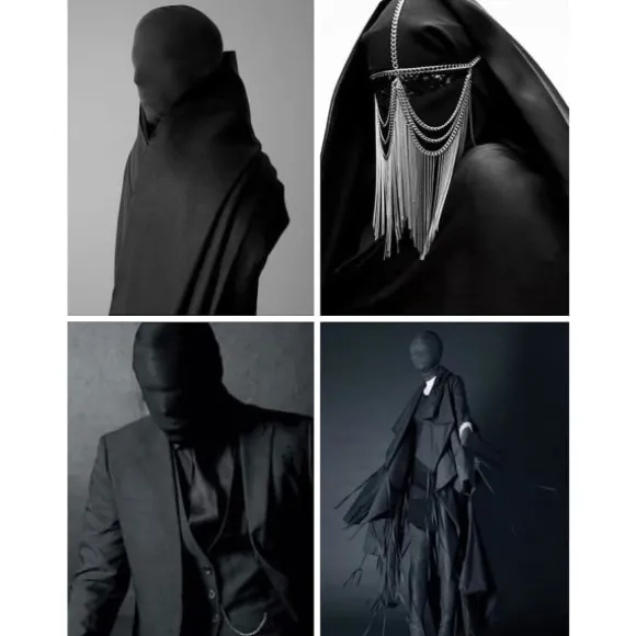 Sharharge 2 stk. sort helmaske Halloween spandex hættemaske Hovedbeklædning Ansigtsløs maske til unisex cosplay kostume