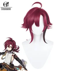 Shikanoin Heizou Cosplay Paryk Genshin Impact Shikanoin Heizou Cosplay Paryk Mænd 55cm Hovedbeklædning Varmebestandigt Syntetisk Hår SWPF