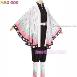 Shinobu Voksen Børn Kochou Anime Cosplay Kostume Kanae Cosplay Tøj Sommerfugl Klips Kvinder Uniform Slayer Kappe Halloween Outfit XL XL Wig a only