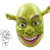 Shrek Kostume Halloween Cosplay Voksen Fuld Hoved Grøn Shrek Maske Latex Masker
