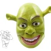 Shrek Mask Kostym Halloween Cosplay Full Head Grön Shrek Mask Latex Masker