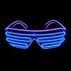 Shutter EL Wire Neon Rave Briller Blinkende LED Solbriller Lys U