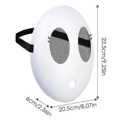 Shy Guy Cosplay Skræmmende Maske Hvidt Ansigt Cover Terror Halloween Fest Kostume Rekvisitter Hovedbeklædning Tilbehør Til Horror Rollespil Girl