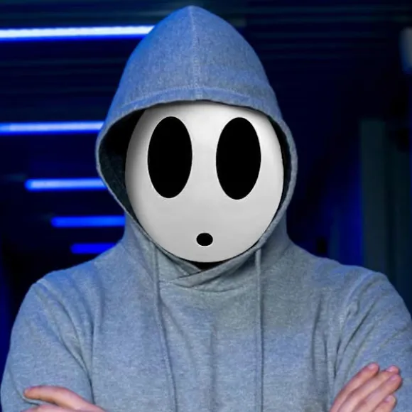 Shy Guy Maske til Halloween Cosplay – Hvid Fuld Ansigt Anime Maske Kostume til Mænd og Drenge, Sjov Rekvisit (FMY)
