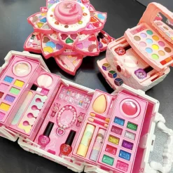 Sikkert børnekosmetiksæt Prinsesse Makeupsæt, Ikke-giftig Formel, Vaskbart, Pigetøj, Fødselsdagsgave, Rolleleg, Festaktivitet Hjem Soveværelse Sweetheart Cake 2-Tier 853 | Fyndiq