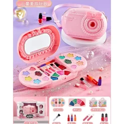 Sikkert børnekosmetiksæt Prinsesse Makeupsæt, Ikke-giftig Formel, Vaskbart, Pigetøj, Fødselsdagsgave, Rolleleg, Festaktivitet Hjem Soveværelse Sweetheart Cake 2-Tier 853 | Fyndiq