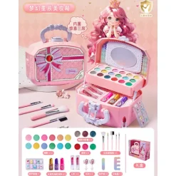 Sikkert børnekosmetiksæt Prinsesse Makeupsæt, Ikke-giftig Formel, Vaskbart, Pigetøj, Fødselsdagsgave, Rolleleg, Festaktivitet Hjem Soveværelse Sweetheart Cake 2-Tier 853 | Fyndiq