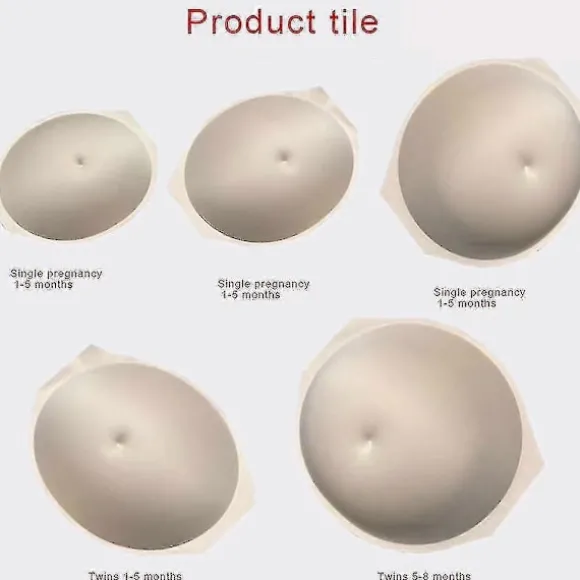Simuleret gravid mave, skuespiller cosplay rekvisitter, åndbar sceneoptræden - Perfekt Skin Color L