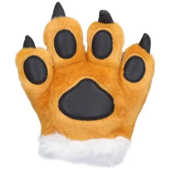 Simulering Dyre Klo Handsker Sød Tiger Klo Plys Handsker Varulv Kostume HandskerGul