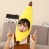 Sjov Banan Maske Hovedbeklædning Anti-rynke Plys Materiale Velegnet Til Cosplay Kostume Ornament