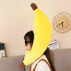 Sjov Banan Maske Hovedbeklædning Anti-rynke Plys Materiale Velegnet Til Cosplay Kostume Ornament