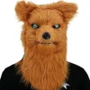 Sjov åben mund dyrehovedbeklædning, Halloween Kostume Cosplay Masker Plys Faux Fur Realistisk Dyremaske Halloween Fest
