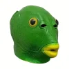 Sjov Grøn Fisk Latex Maske - Unisex Cosplay Hovedbeklædning til Fester & Events, Ingen Batterier Kræves, Alder 14+