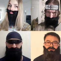 Sjov Halloweenfest Falsk Skæg Overlægsskæg Ansigtsbehåring