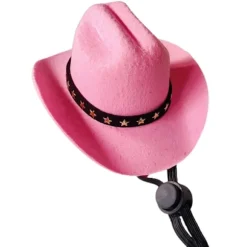 Sjov Kattehat Cowboyhat Kostume Fødselsdag Western Cowgirl Tilbehør Kæledyrshovedbeklædning Justerbar Kasket til Cosplay Cowboy