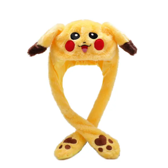 Sjov Legetøjs Kaninhat PIKACHU Hat Klem Ører Luftpude Bevægelig Hat