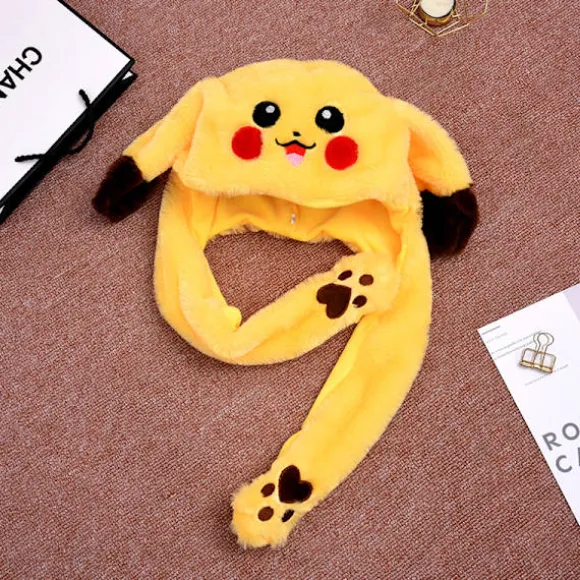 Sjov Legetøjs Kaninhat PIKACHU Hat Klem Ører Luftpude Bevægelig Hat