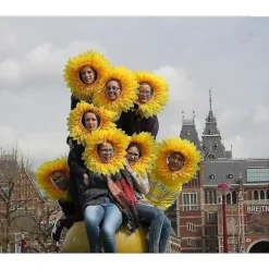 Sjov Performance Hat til Fester, Festivaler og Spil - Solsikke Hovedbeklædning