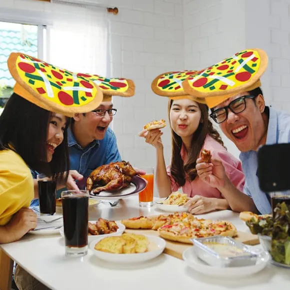 Sjov Pizza Hat, 1 stk., sjove Halloween kostume tilbehør, pizza