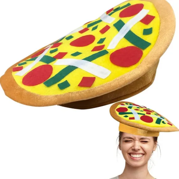 Sjov Pizza Hat, 1 stk., Sjovt Halloween Kostume Tilbehør,