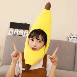 Sjov Plys Banan Hat Blød Og Behagelig Stoffet Velegnet Til Karneval Bold Ornament - På Lager (FMY) Banana
