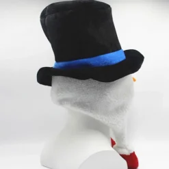 Sjov Snemand Hat Julefrokost Hat Sjov Julehat Julecylinder med Snemand Øreklap Navidad Rekvisitter Nytår Black