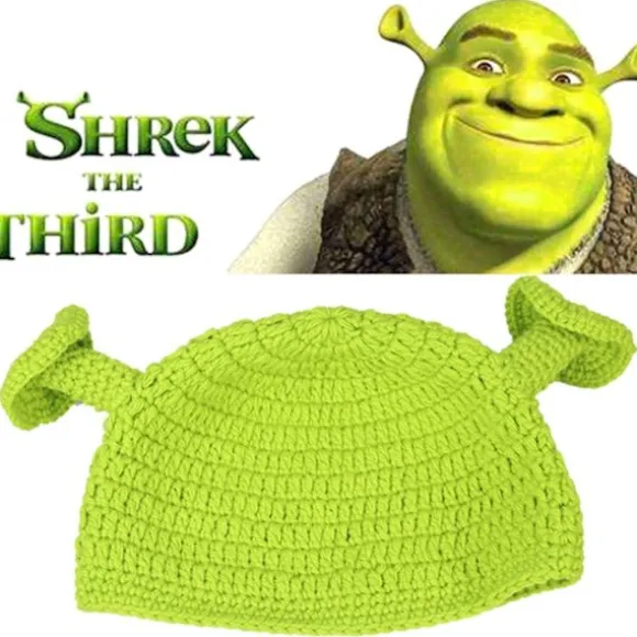 Sjov Uldhat med samme stil som Shrek, ZQKLA