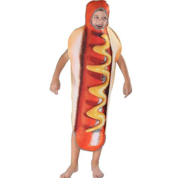 Sjovt 3D-printet mad pølse hotdog kostume til voksne og børn, familie Halloween mad kostume voksen Adult
