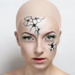 Skaldede Hætter Latex Skaldet Hætte Til Voksne Makeup Skaldet Hoved Paryk Hætte Kostume Tilbehør 4stk (FMY)