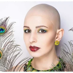 Skaldepander til voksne og teenagere, makeup, latex, skaldet hoved, parykhætte, kostumetilbehør