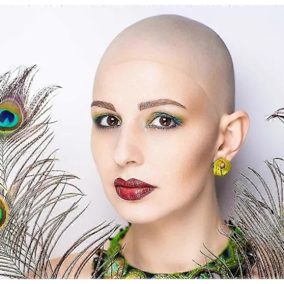 Skaldepander til voksne og teenagere, makeup, latex, skaldet hoved, parykhætte, kostumetilbehør
